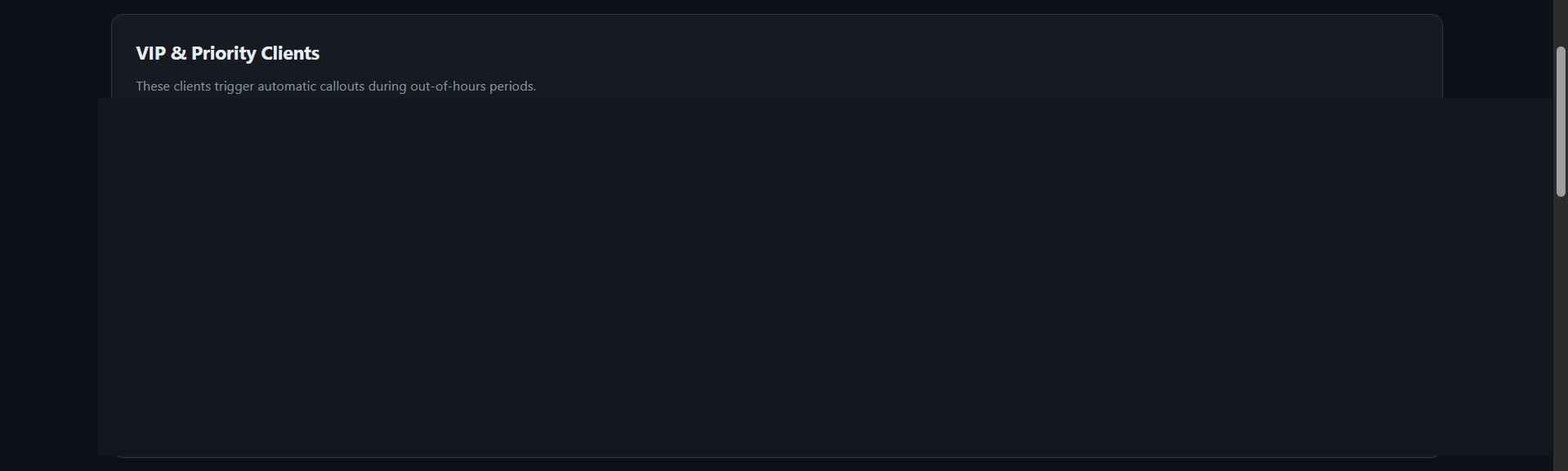 VIP and Priority client configuration